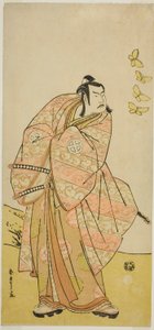 De acteur Otani Hiroji III als Makino Arataro Tokizumi in het stuk Hana no O-Edo Masakado Matsuri, uitgevoerd in het Ichimura Theater in de elfde maand, 1789 door Katsukawa Shunsho