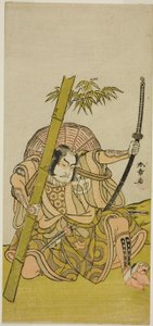 De Acteur Otani Hiroji III als de Wacht Kuriu Zaemon Yorikata in het Toneelstuk Azuma no Mori Sakae Kusunoki, Opgevoerd in het Ichimura Theater in de Elfde Maand, 1779 door Katsukawa Shunsho