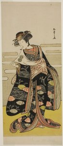 De Acteur Segawa Kikunojo III als Onami Vermomd als de Drakenprinses in het Stuk Saki Masuya Ume no Kachidoki, Opgevoerd in het Ichimura Theater in de Elfde Maand, 1778 door Katsukawa Shunsho