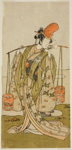 De Acteur Segawa Kitsuji III als Murasame in het Toneelstuk Gohiiki Kanjincho, Opgevoerd in het Nakamura Theater in de Elfde Maand, 1773 door Katsukawa Shunsho