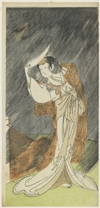 Yamashita Kinsaku II als de Dame Asaka door Katsukawa Shunsho