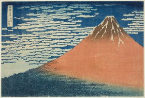 Een Zachte Bries op een Mooie Dag (Gaifu kaisei), uit de serie "Zesendertig Zichten op de Berg Fuji (Fugaku sanjurokkei)"