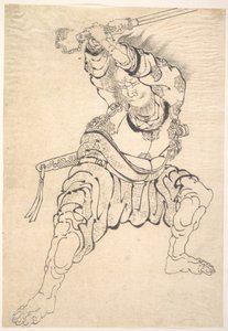 Een krijger door Katsushika Hokusai