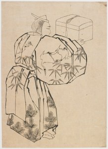 Een hofbode door Katsushika Hokusai