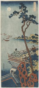 Abe no Nakamoro. 1832-1833 door Katsushika Hokusai