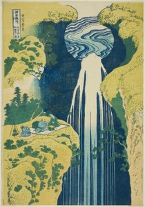 Amida-waterval in de verre uithoeken van de Kisokaido, uit de serie "Een rondreis langs watervallen in verschillende provincies"