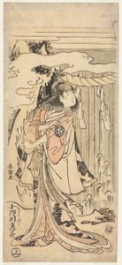 Een acteur van vrouwenrollen door Katsushika Hokusai
