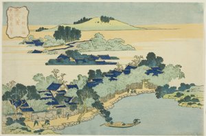 Bamboebos in Kume-dorp, uit de serie "Acht uitzichten van de Ryukyu-eilanden" door Katsushika Hokusai