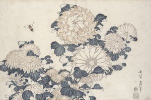 Bij en chrysanten, uit de serie 