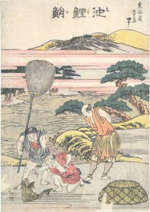 Chiryū, Veertigste in de serie Drieënvijftig Stations van de Tōkaidō door Katsushika Hokusai