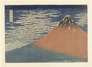 Helder weer met een zuidenwind door Katsushika Hokusai