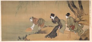 Afkoelen op een Zomeravond door Katsushika Hokusai