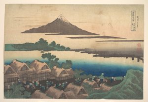 Zonsopgang bij Isawa in de provincie Kai (Kōshū Isawa no akatsuki), uit de serie Zesendertig gezichten op de berg Fuji (Fugaku sanjūrokkei)