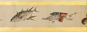 Detail van Handrol met Diverse Beelden, Edo-periode