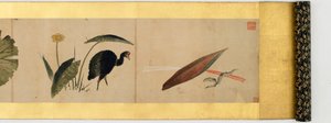Detail van Handrol met Diverse Beelden, Edo Periode