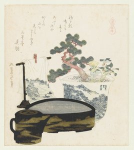 Een paarden amulet door Katsushika Hokusai
