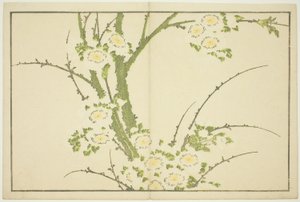 Bloemen, uit Het prentenboek van realistische schilderijen van Hokusai (Hokusai shashin gafu) door Katsushika Hokusai