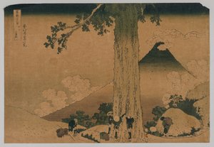 Fuji vanaf de Pas van Mishima, Koshu Provincie door Katsushika Hokusai