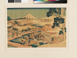 Fuji vanaf de Theevelden van Katakura in Suruga
