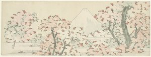 Fuji boven Kersenbloesem, c.1800-1805 door Katsushika Hokusai