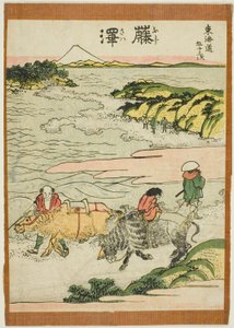 Fujisawa, uit de serie "Drieënvijftig stations van de Tokaido (Tokaido gojusan tsugi)"
