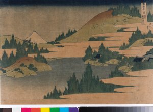 Hakone meer in de prefectuur Sagami door Katsushika Hokusai
