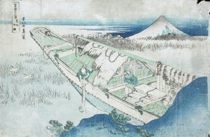 Joshu, Ushibori, Hetachi Provincies uit de Serie Zesendertig Zichten op Fuji, 19e eeuw door Katsushika Hokusai