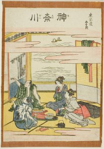 Kanagawa, uit de serie "Drieënvijftig Stations van de Tokaido (Tokaido gojusan tsugi)"