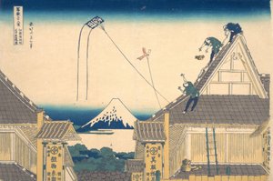 Mitsui-winkel in Surugacho in Edo, uit de serie door Katsushika Hokusai