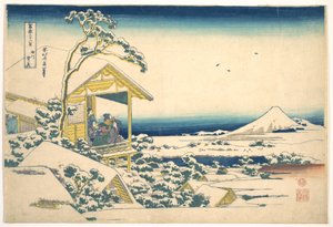 De ochtend na de sneeuwval in Koishikawa in Edo (Koishikawa yuki no ashita), uit de serie Zesendertig gezichten op de berg Fuji (Fugaku sanjūrokkei) door Katsushika Hokusai