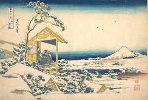 Ochtend na de Sneeuw in Koishikawa in Edo, uit de serie door Katsushika Hokusai