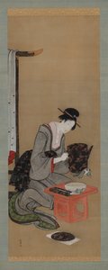 Nieuwjaarsgewoonte: Make-up op de nieuwjaarsochtend, Edo-periode, ca. 1806-1811