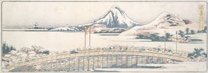Okazaki, uit de serie „Vijftig-drie posten van lentepleziertjes“ door Katsushika Hokusai