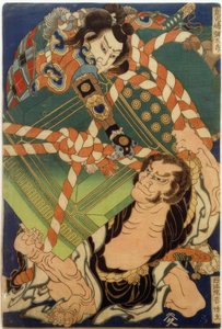 Onikojima yatarô en Seihôin akabôzu door Katsushika Hokusai