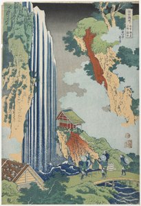 Ono-waterval op de Kiso-weg, ca. 1833 door Katsushika Hokusai
