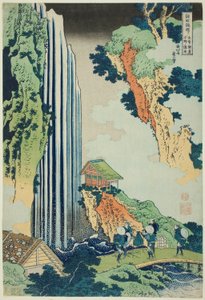 Ono-waterval op de Kisokaidō-weg, uit de serie Tour van de watervallen in verschillende provincies door Katsushika Hokusai