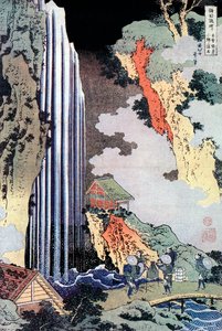 Ono Waterval Langs de Kisokaido, ca. 1780-1849 door Katsushika Hokusai