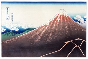 Sanka Haku uit 36 zichten op de berg Fuji, uitgegeven c.1890 door Katsushika Hokusai
