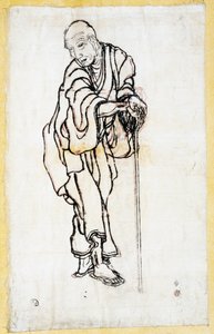 Zelfportret als oude man, ca. 1840-49 door Katsushika Hokusai