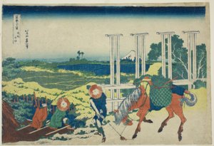 Senju Musashi Provincie, uit de serie "Zesendertig Zichten op de Berg Fuji"