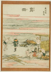 Shimada, uit de serie "Drieënvijftig Stations van de Tokaido (Tokaido gojusan tsugi)"