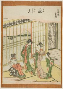 Shinagawa, uit de serie "Drieënvijftig Stations van de Tokaido (Tokaido gojusan tsugi)"