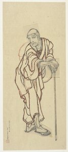 Schets voor een houtsnede door Katsushika Hokusai