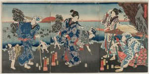 Zonsopgang bij Futami Bay door Katsushika Hokusai