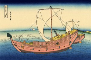 De Kazusa zeeroute, c.1830 (houtsnede)