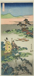 De minister Toru (Toru no Otodo), uit de serie "Spiegels van Japanse en Chinese gedichten (Shiika shashinkyo)" door Katsushika Hokusai