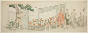 De pioenshow door Katsushika Hokusai