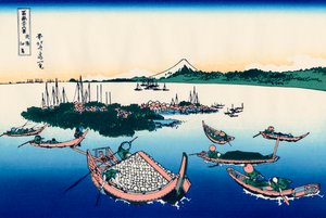 Tsukuda-eiland in de provincie Musashi