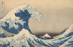 Onder de golf bij Kanagawa, ook bekend als De Grote Golf, ca. 1830-32 door Katsushika Hokusai
