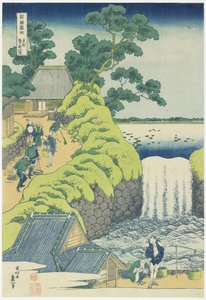 Waterval bij Aoigaoka in Edo, c. 1833 door Katsushika Hokusai